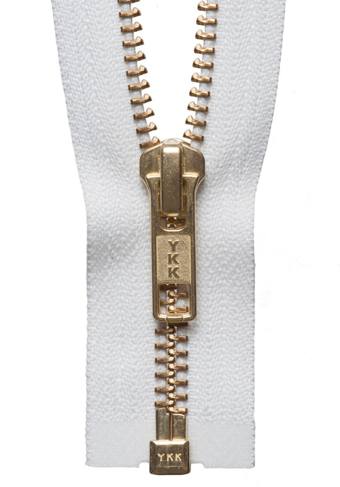 YKK Brass Metal Open End Zip 56cm 22” Y2056