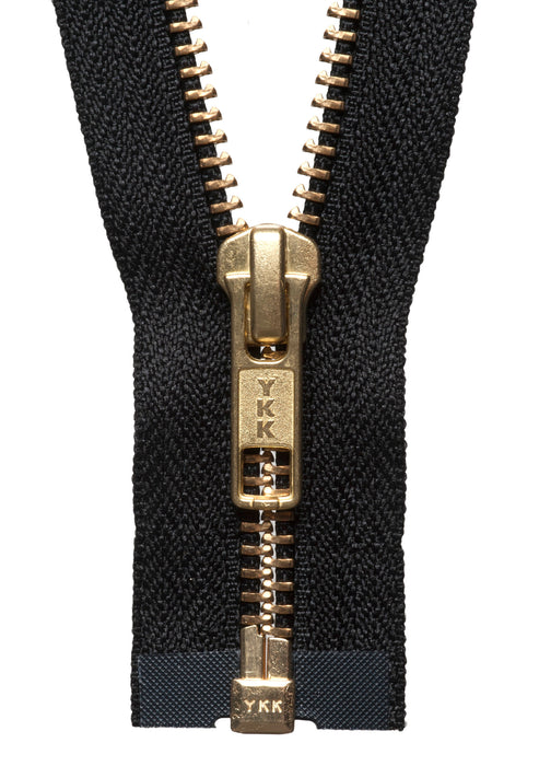 YKK Brass Metal Open End Zip 56cm 22” Y2056