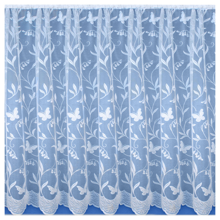 Net Curtain Hawaii White 1 Metre Wide - All Sizes