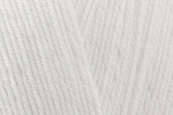 King Cole Cotton Socks 4 Ply Yarn 100g - White 4760