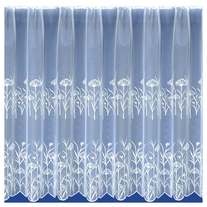 Net Curtain Grenada White 1 Metre Wide - All Sizes