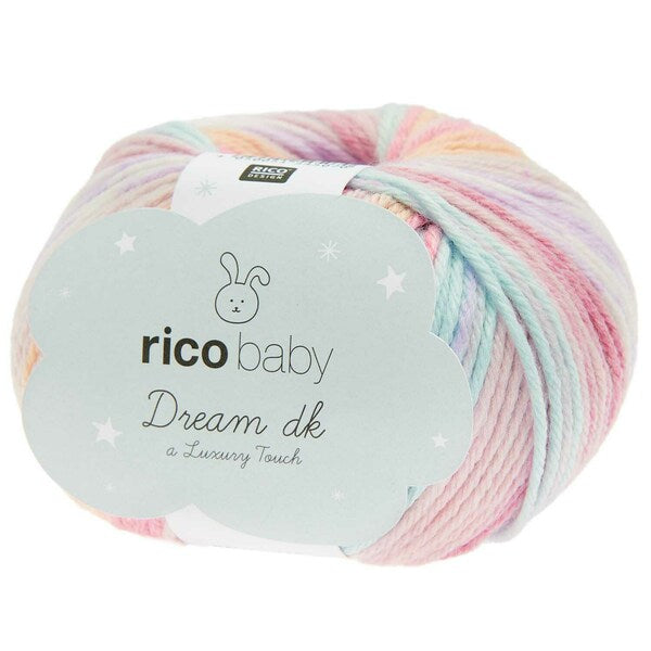 Rico Baby Dream DK Baby Yarn 50g - Pink-Mix 002