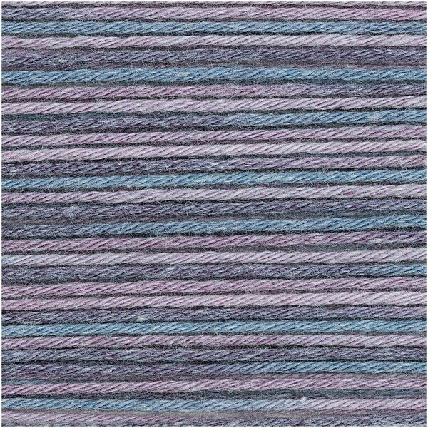 Rico Baby Cotton Soft Print DK Baby Yarn 50g - Blue-Purple 026