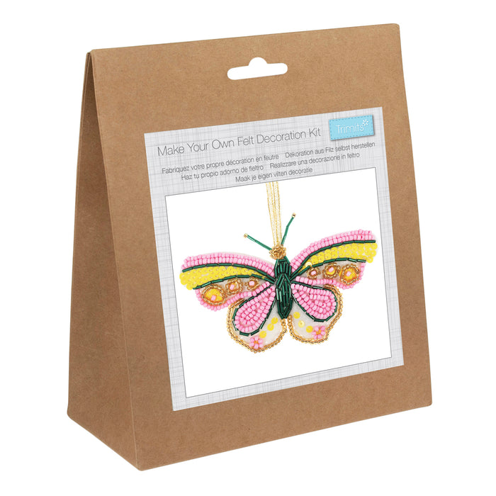 Trimits Felt Decoration Kit Beaded Butterfly GCK247