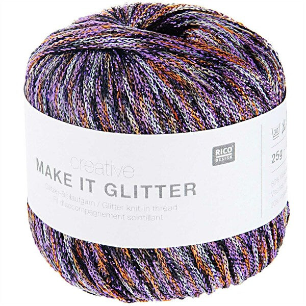 Rico Creative Make It Glitter Knit-In Thread 25g - Flowers 003