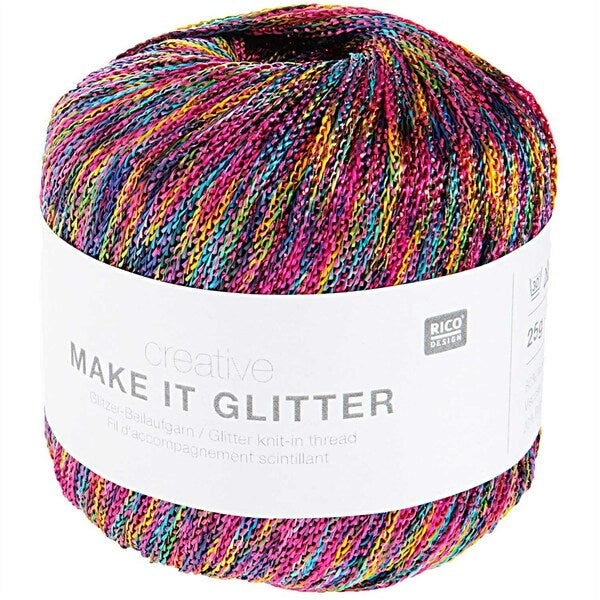 Rico Creative Make It Glitter Knit-In Thread 25g - Rainbow 004 BoS/Mhd