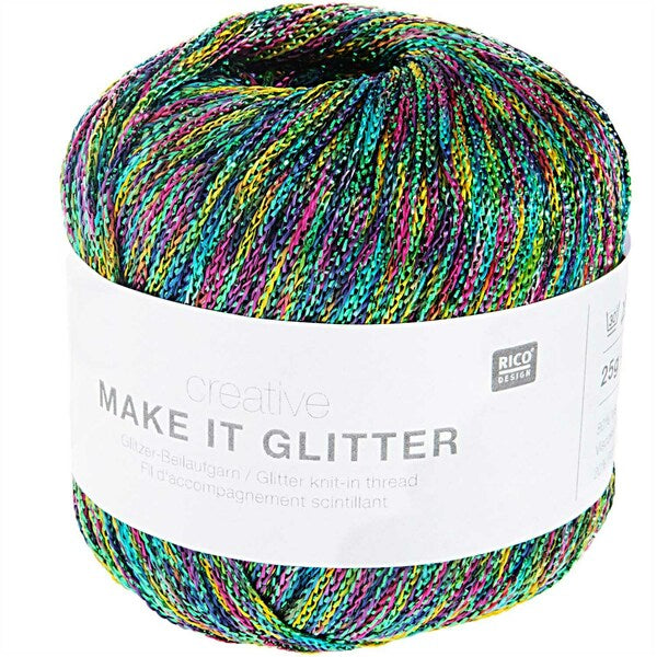 Rico Creative Make It Glitter Knit-In Thread 25g - Aqua 005