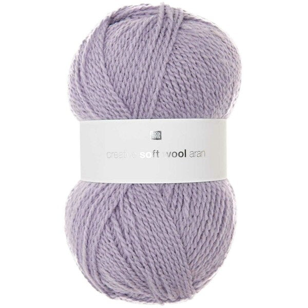 Rico Creative Soft Wool Aran Yarn 100g - Lavender 027