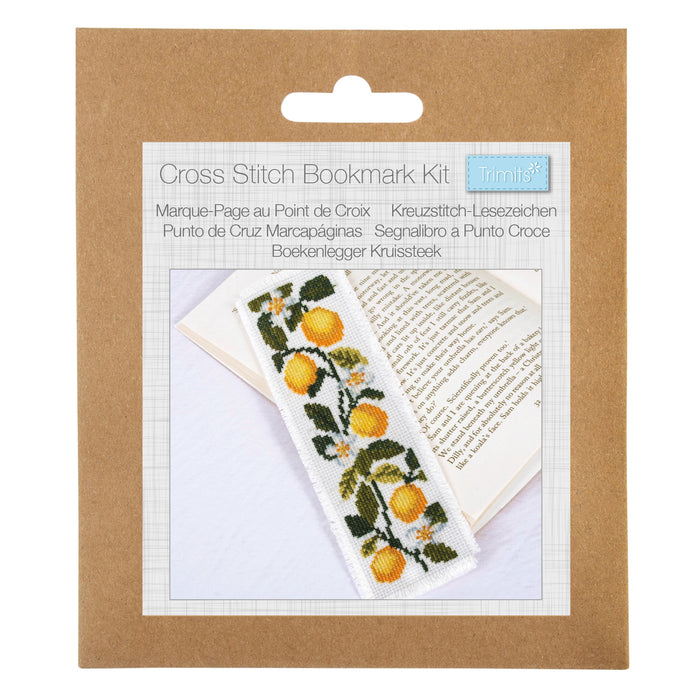 Trimits Counted Cross Stitch Bookmark Kit Lemon GCS232
