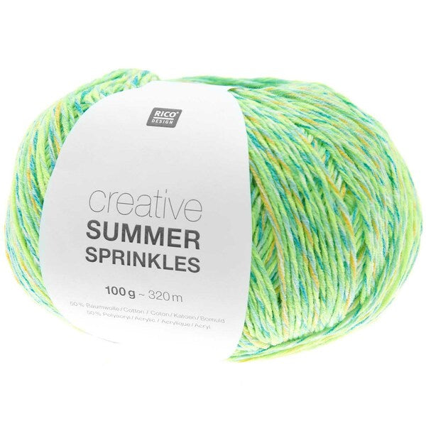 Rico Creative Summer Sprinkles DK Yarn 100g - Neon Green 009