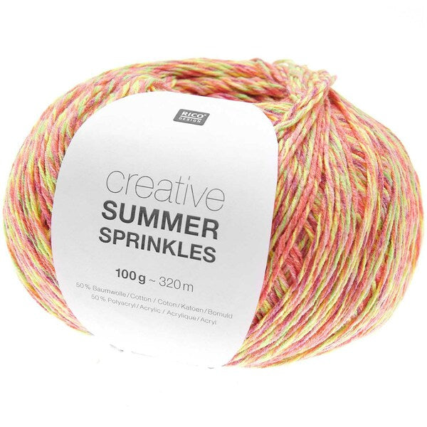 Rico Creative Summer Sprinkles DK Yarn 100g - Neon Pink 008