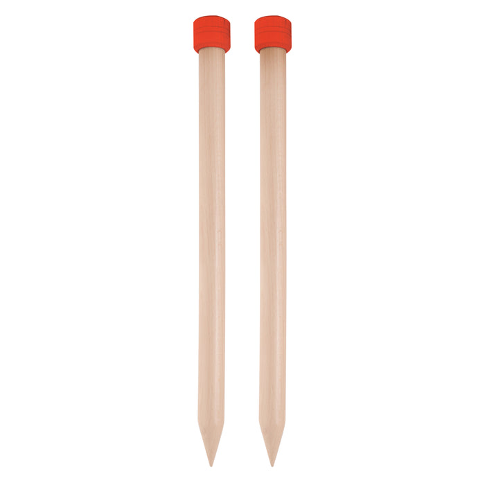 KnitPro Single Ended Knitting Needles Jumbo Birch 25.00mm