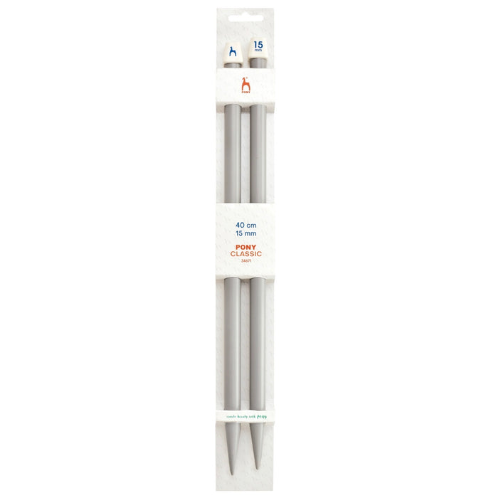 Pony Classic Knitting Needles Single-Ended 40cm - All Sizes