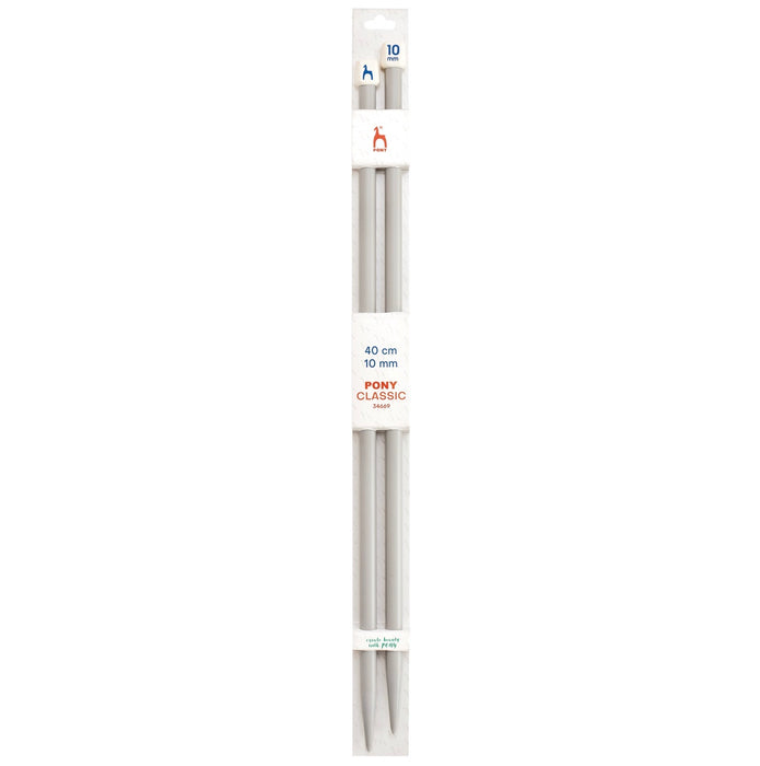 Pony Classic Knitting Needles Single-Ended 40cm - All Sizes