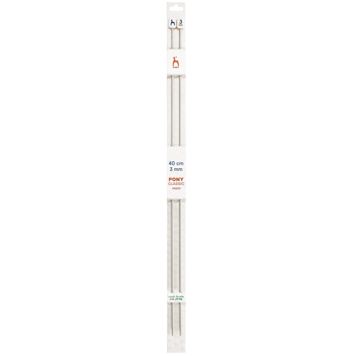 Pony Classic Knitting Needles Single-Ended 40cm - All Sizes