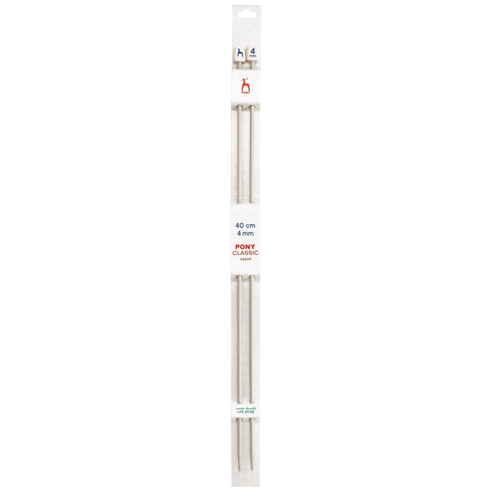 Pony Classic Knitting Needles Single-Ended 40cm - All Sizes