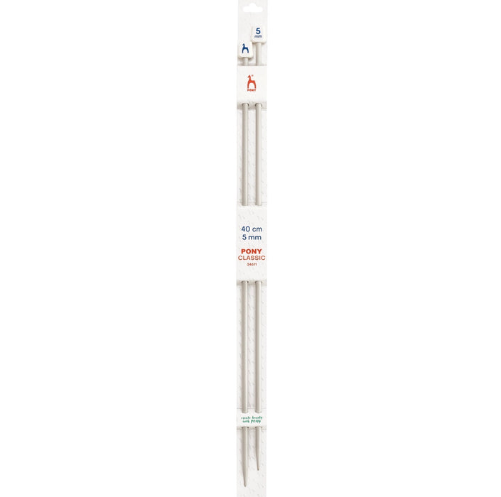 Pony Classic Knitting Needles Single-Ended 40cm - All Sizes