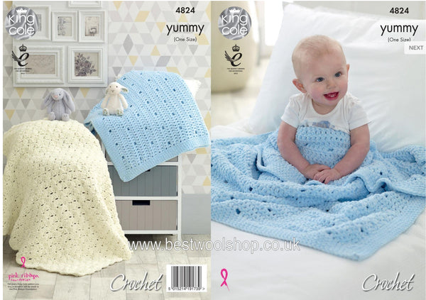 Crochet Pattern Crochet Blankets King Cole Yummy 4824