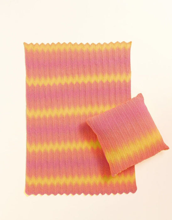 Knitting Pattern Rippling Colour Sofa Set in Sirdar Jewelspun Ombre 10929