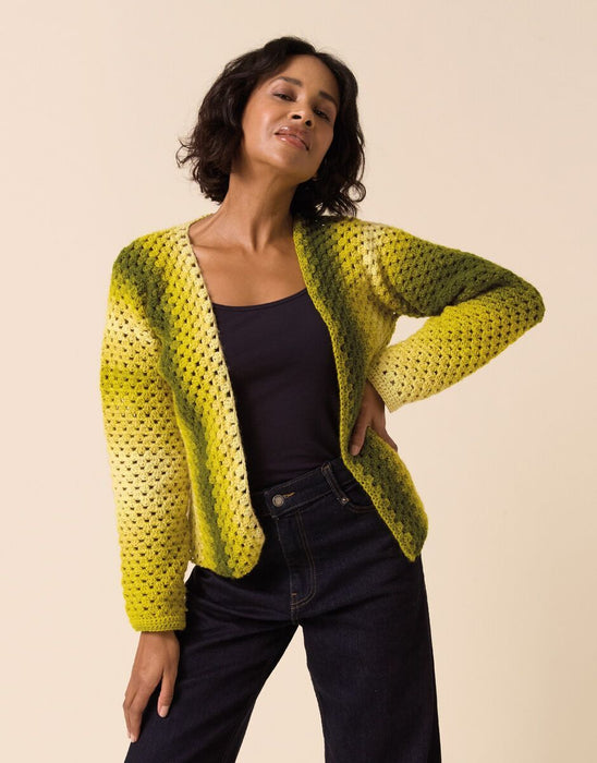 Crochet Pattern Colour Pulse Crochet Jacket in Sirdar Jewelspun Ombre 10925