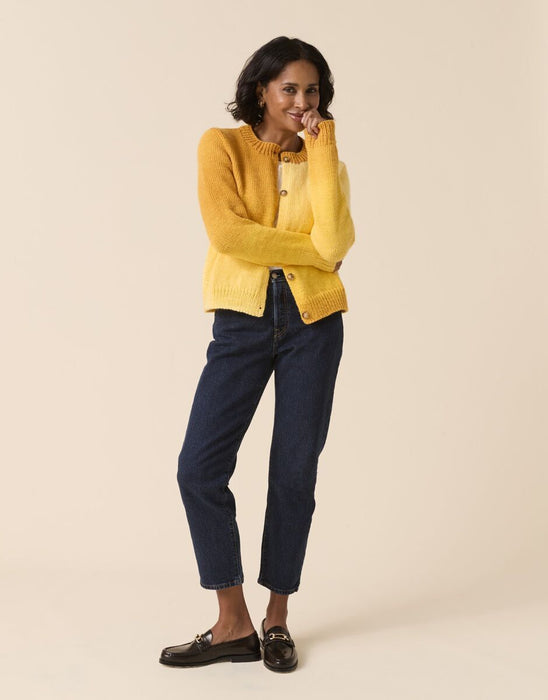 Knitting Pattern Off-Set Ombre Cardigan in Sirdar Jewelspun Ombre 10924