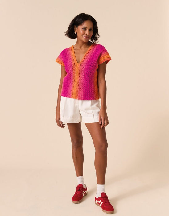Crochet Pattern Rhythmic Colour Crochet Top in Sirdar Jewelspun Ombre Aran 10923