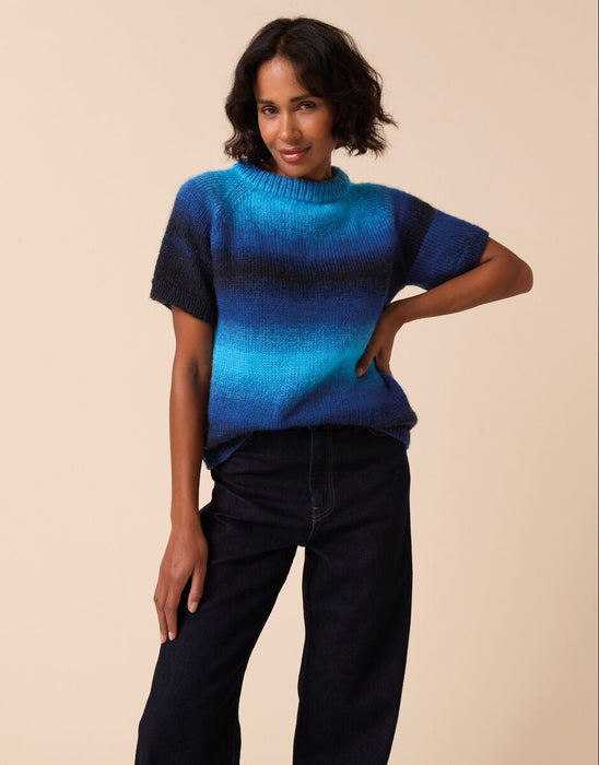 Knitting Pattern Colour Go Round Sweater in Sirdar Jewelspun Aran 10920