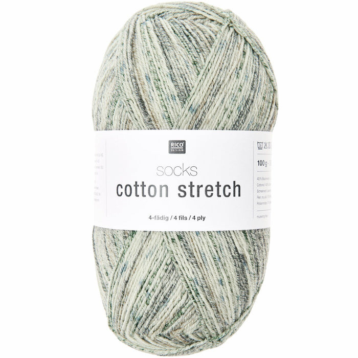 Rico Design Socks Cotton Stretch 4 Ply Yarn 100g - Various Colours