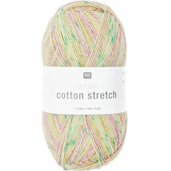 Rico Design Socks Cotton Stretch 4 Ply Yarn 100g - Various Colours