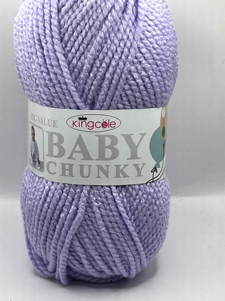 King Cole Big Value Baby Chunky Baby Yarn 100g - Lilac Blossom 2519