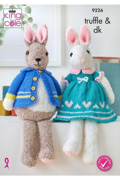 Knitting Pattern Bunnies Knitted in King Cole Truffle and Big Value DK 9226