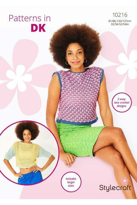 Crochet Pattern Top & Sweater in Stylecraft Naturals Bamboo & Cotton DK 10216