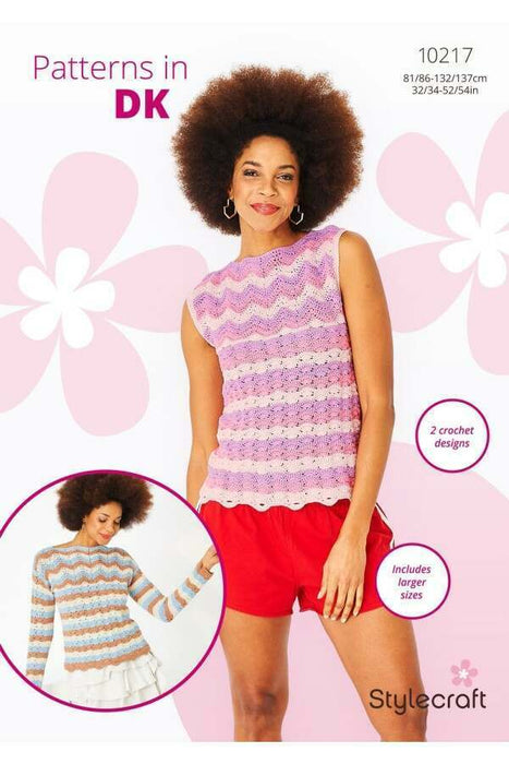 Crochet Pattern Top & Sweater in Stylecraft Naturals Bamboo & Cotton DK 10217