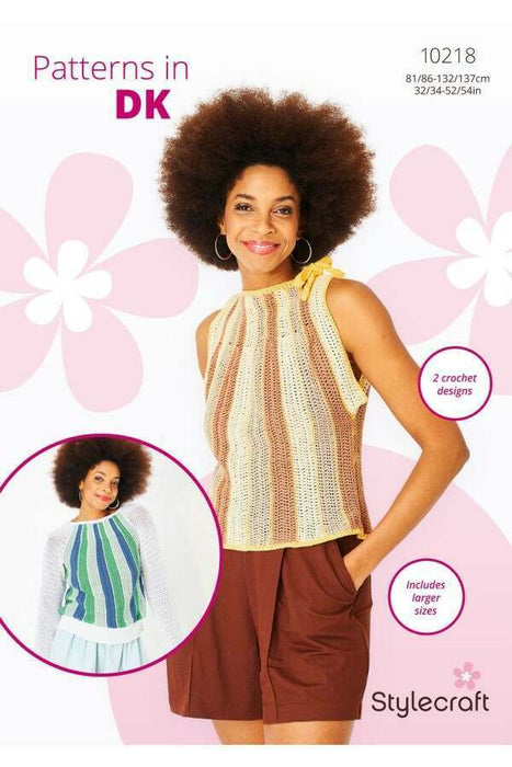 Crochet Pattern Top & Sweater in Stylecraft Naturals Bamboo & Cotton DK 10218