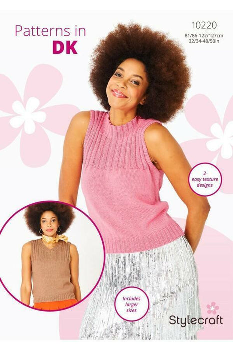 Knitting Pattern Tops in Stylecraft Naturals Bamboo & Cotton DK 10220