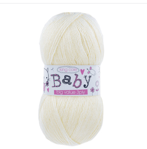 King Cole Big Value Baby 3 Ply Baby Yarn 100g