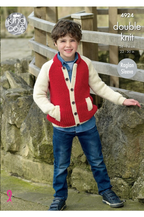 Knitting Pattern Jacket & Hoodie in King Cole Majestic DK 4924