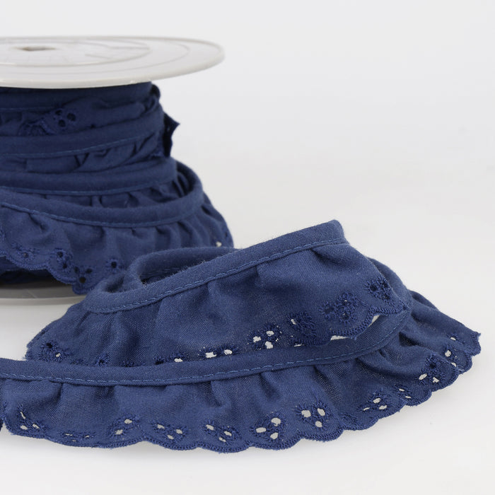 Stephanoise Trim Lace Broiderie Anglaise 34mm S05270B000 - Various Shades