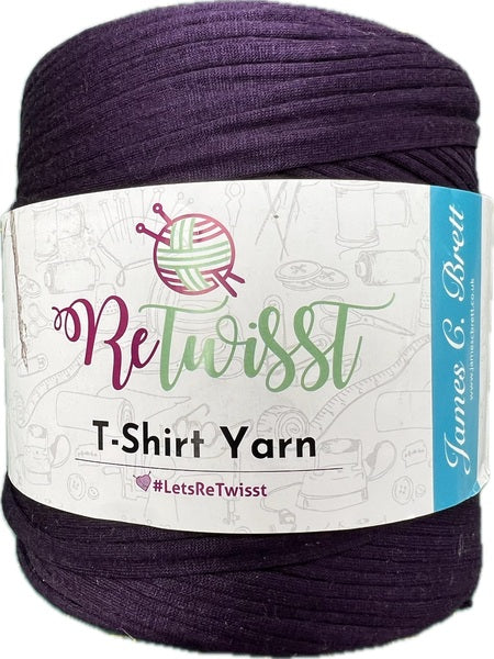 James C. Brett ReTwisst T-Shirt Super Chunky Yarn 750g - Purples RTS03 (Discontinued)