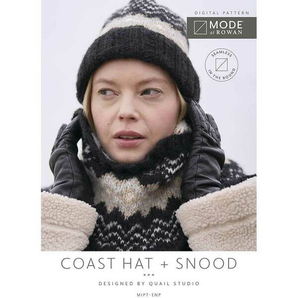 MODE at Rowan Coast Hat + Snood Pattern Knitted in Alpaça Cotton MIP7