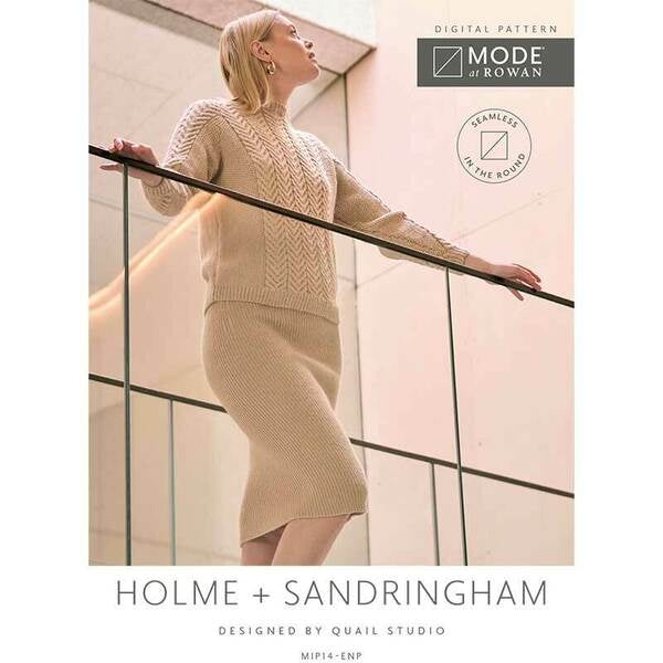 MODE at Rowan Holme + Sandringham Sweater & Skirt Knitted in Alpaca Wool MIP14