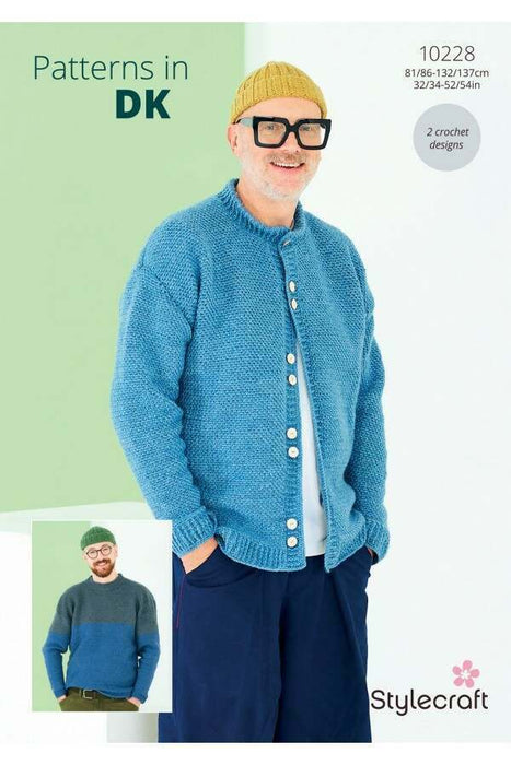 Crochet Pattern Cardigan and Sweater in Stylecraft Bambino DK or Highland Heathers DK 10228