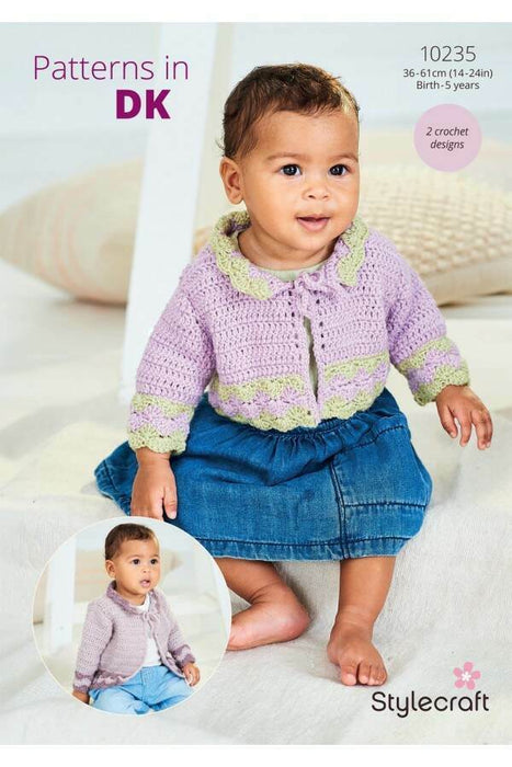 Crochet Pattern Baby Cardigans in Stylecraft Bambino DK 10235