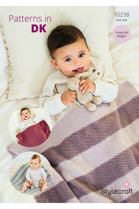 Knitting Pattern Baby Blankets in Stylecraft Bambino DK 10238