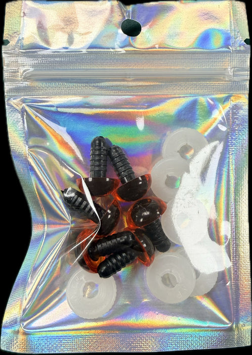Toy Eyes 12mm Amber 3 Pairs