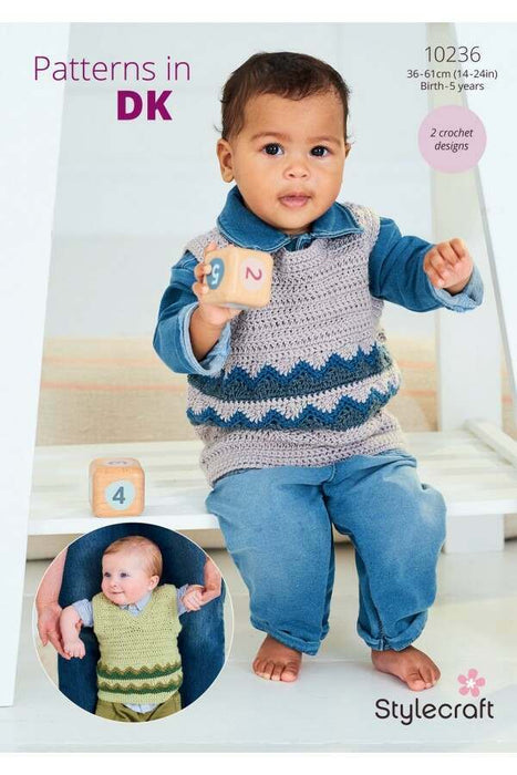 Crochet Pattern Baby Tank Tops in Bambino DK 10236