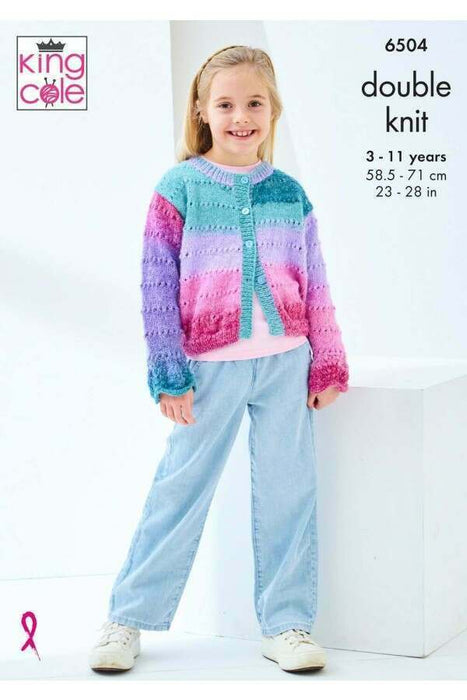 Knitting Pattern Childs Cardigan and Waistcoat in Curiosity DK 6504