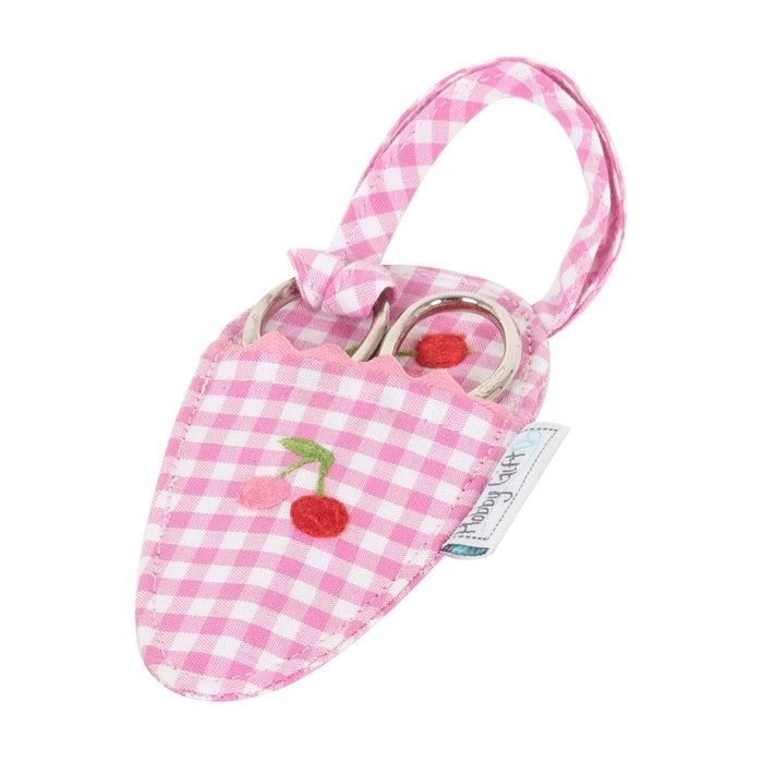 Hobby Gift Scissors in Case Embroidered Cherries Tk25\678