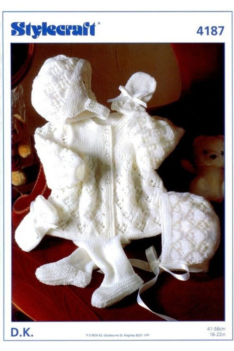 Knitting Pattern Baby Pram Set in Stylecraft DK 4187