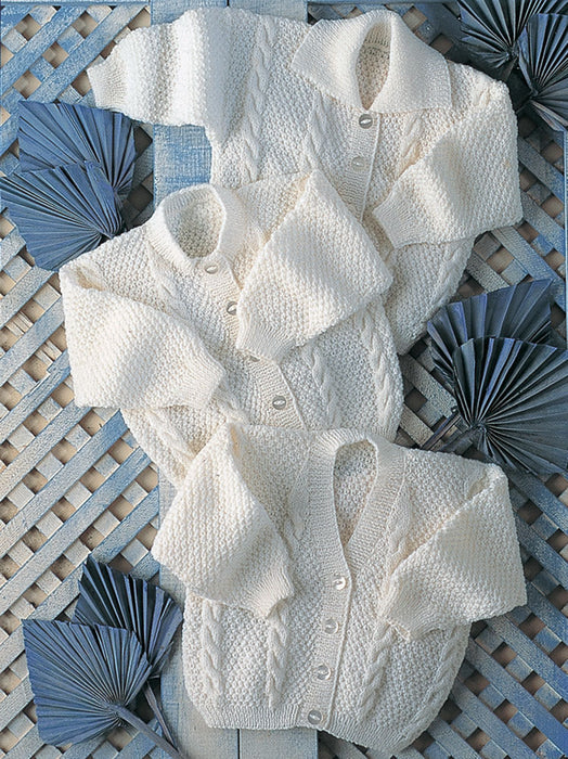 Knitting Pattern Baby Cardigans Prem 12” - 24” in Stylecraft 4 Ply 4420